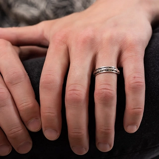 Oxzen βέρα ασημένια Unisex με πλεξούδα antistress