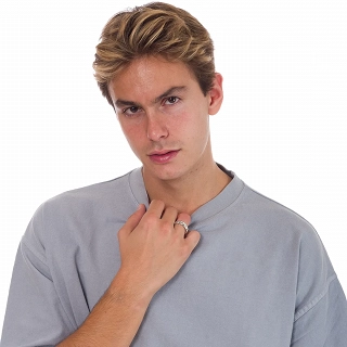 Oxzen βέρα ασημένια Unisex γυαλιστερή με πλεξούδα