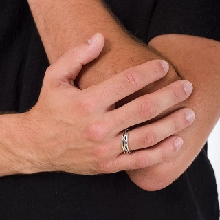 Oxzen ασημένια βέρα Unisex boho με σχέδιο