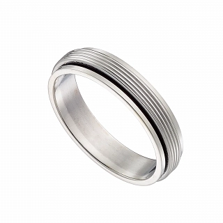 Oxzen ασημένια βέρα Unisex Anti-stress