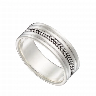 Oxzen ασημένια βέρα Unisex boho με σχέδιο