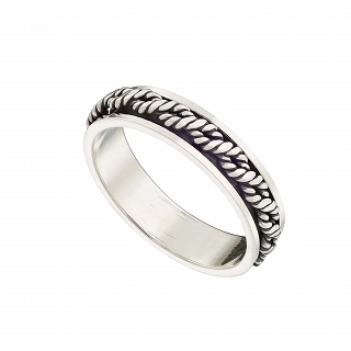 Oxzen ανδρικό δαχτυλίδι ασημένιο βέρα με σχέδιο antistress