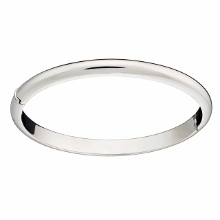 Oxzen βραχιόλι Unisex από ασήμι 925 επιπλατινωμένη σταθερή χειροπέδα οβάλ 6mm με κούμπωμα