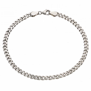 Oxzen ανδρικό βραχιόλι ασημένιο αλυσίδα 3mm