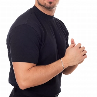 Oxzen ανδρικό βραχιόλι ασημένιο αλυσίδα Figaro 4mm