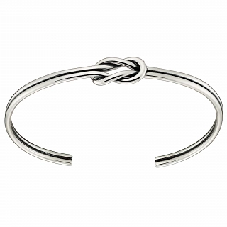 Oxzen Unisex ασημένιο βραχιόλι με διπλό κόμπο