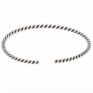 Oxzen Unisex ασημένιο βραχιόλι σπείρα