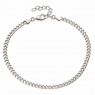 Oxzen ανδρικό βραχιόλι από ασήμι 925, αλυσίδα Gourmet 3mm