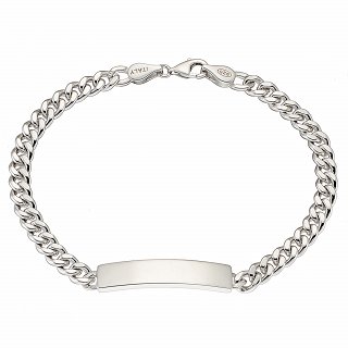 Oxzen ανδρικό βραχιόλι από ασήμι 925, ταυτότητα 7mm