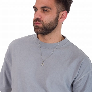 Oxzen ανδρικό κολιέ με αλυσίδα από ασήμι τιμόνι πλοίου