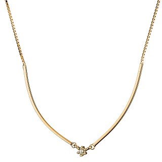 Oxzen κολιέ ασημένιο με πέτρα ζιργκόν