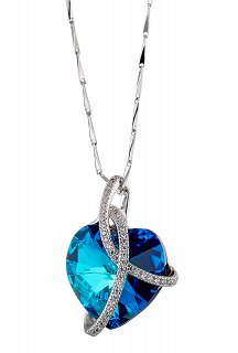Oxzen γυναικείο κολιέ ασημένιο καρδιά και πέτρες ζιργκόν