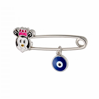 Oxzen ασημένια παιδική παραμάνα επιπλατινωμένη με την Μinnie mouse