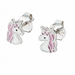 Oxzen ασημένιο παιδικό σκουλαρίκι, Unicorn