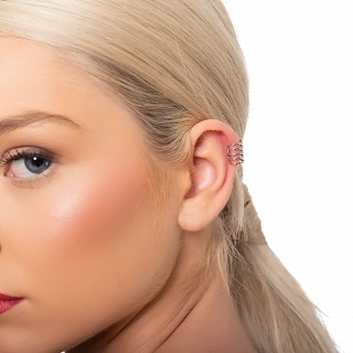 Oxzen ασημένιο σκουλαρίκι Ear Cuff