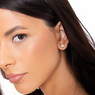 Oxzen ασημένια σκουλαρίκια καρφωτά κοχύλι με πέρλα