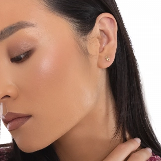 Oxzen ασημένια σκουλαρίκια καρφωτά με γατούλα