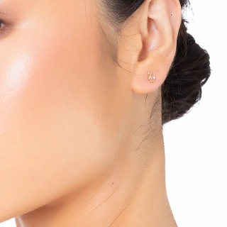 Oxzen ασημένια σκουλαρίκια καρφωτά με γατούλα