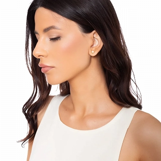 Oxzen ασημένια σκουλαρίκια καρφωτά με πέρλα