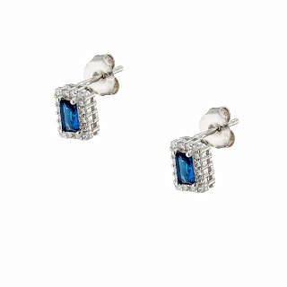 Oxzen ασημένιο σκουλαρίκι με ζιργκόν