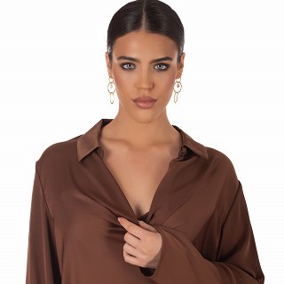 Oxzen ασημένιο σκουλαρίκι χειροποίητο με πέρλα