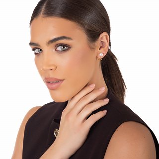 Oxzen ασημένιο σκουλαρίκι πιαστή πέρλα