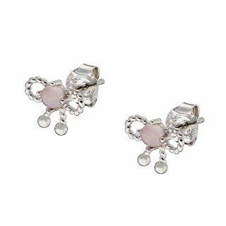 Oxzen ασημένιο σκουλαρίκι καρφωτό φιογκάκι