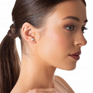 Oxzen ασημένιο σκουλαρίκι καρφωτό κοχύλι και αστερίας