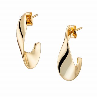 Oxzen ασημένιο σκουλαρίκι κρίκος με ιδιαίτερο σχήμα