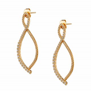 Oxzen ασημένιο σκουλαρίκι σε σχήμα 8