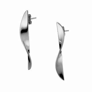 Oxzen ασημένιο σκουλαρίκι μακρύ με ιδιαίτερο σχήμα