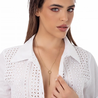 Oxzen κολιέ από ανοξείδωτο ατσάλι μακρύ