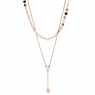 Oxzen κολιέ από ανοξείδωτο ατσάλι διπλό