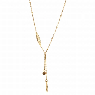 Oxzen κολιέ από ανοξείδωτο ατσάλι με ένα μαύρο ζιργκόν