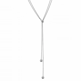 Oxzen κολιέ από ανοξείδωτο ατσάλι, διπλή γραβάτα