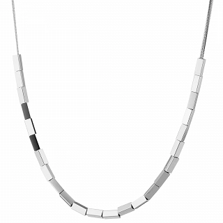 Oxzen ατσάλινο κολιέ με ορθογώνια στοιχεία