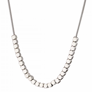 Oxzen ατσάλινο κολιέ με στρογγυλά στοιχεία