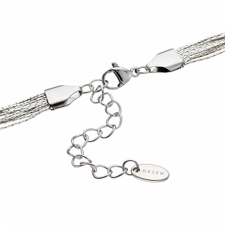 Oxzen ατσάλινο κολιέ με δέκα αλυσίδες