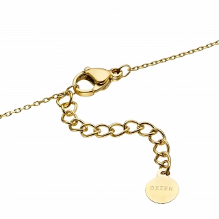 Oxzen ατσάλινο κολιέ με μαργαρίτες