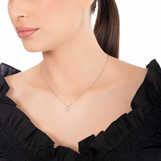 Oxzen γυναικείο κολιέ Zodiac από ανοξείδωτο ατσάλι Τοξότης (Sagitarius)