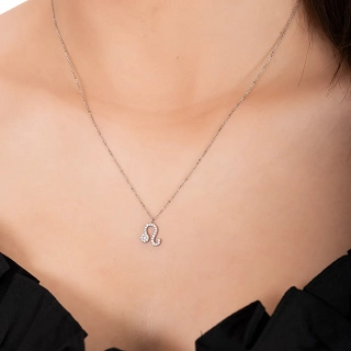 Oxzen γυναικείο κολιέ Zodiac από ανοξείδωτο ατσάλι Λέων (Leo)