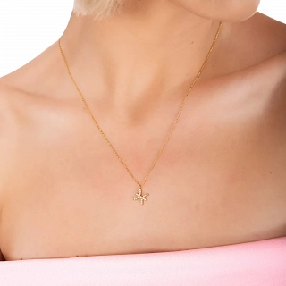 Oxzen γυναικείο κολιέ Zodiac από ανοξείδωτο ατσάλι Ιχθύες (Pisces)