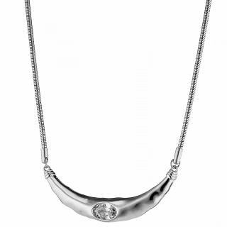 Oxzen γυναικείο κολιέ από ανοξείδωτο ατσάλι με κυλινδρικό στοιχείο