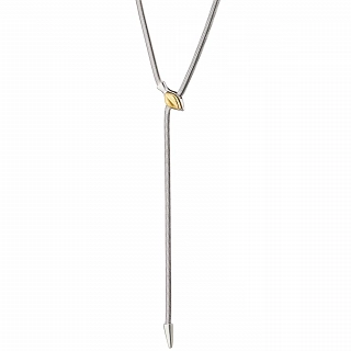 Oxzen γυναικείο κολιέ από ανοξείδωτο ατσάλι ασημόχρυσο με ρυθμιζόμενο μήκος