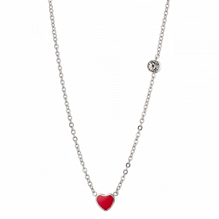 Oxzen ατσάλινο παιδικό κολιέ με καρδούλα