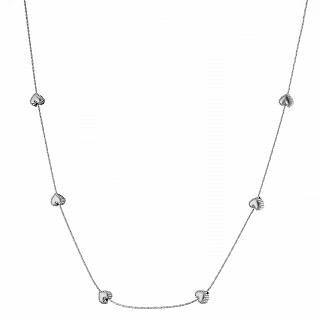 Oxzen κολιέ από ανοξείδωτο ατσάλι με καρδούλες