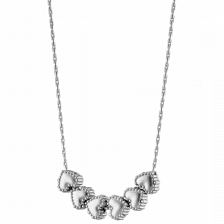 Oxzen κολιέ από ανοξείδωτο ατσάλι με καρδούλες