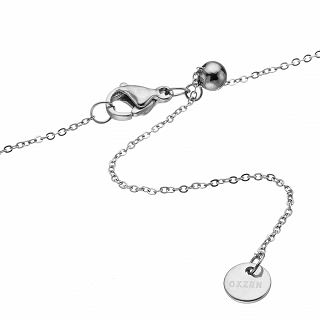 Oxzen γυναικείο κολιέ Zodiac από ανοξείδωτο ατσάλι Δίδυμοι (Gemini)