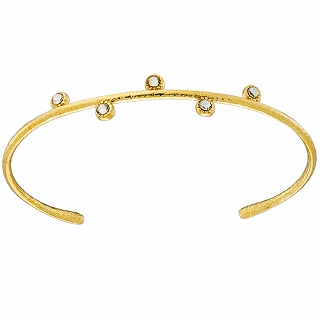 Oxzen ατσάλινο βραχιόλι σταθερό με λευκά ζιργκόν