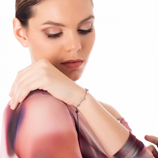 Oxzen ατσάλινο βραχιόλι με μπίλιες